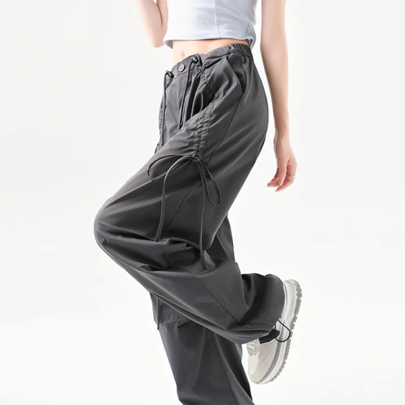 S0fb2a6695b0b436aa0faee653eced8deE.webp Y2K Harajuku Retro Parachute Pants Women Streetwear Personality Drawstring Cargo Pants Oversize Baggy Wide Leg Joggers Trousers