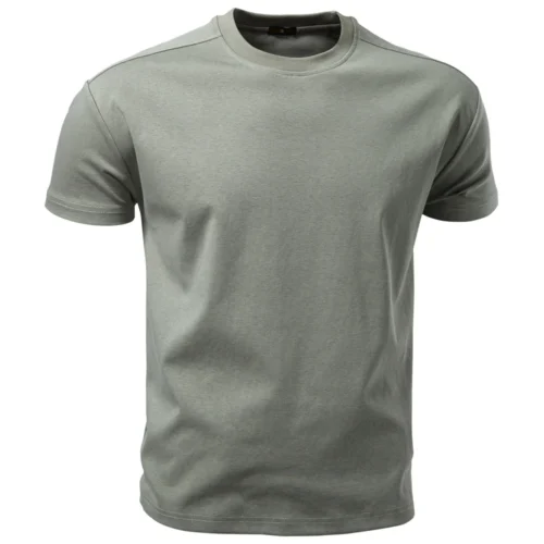 AIOPESON Men's Cotton O-Neck Soft Touch Comfortable Tee Solid Color Breathable Lightweight Daily Casual T-Shirt