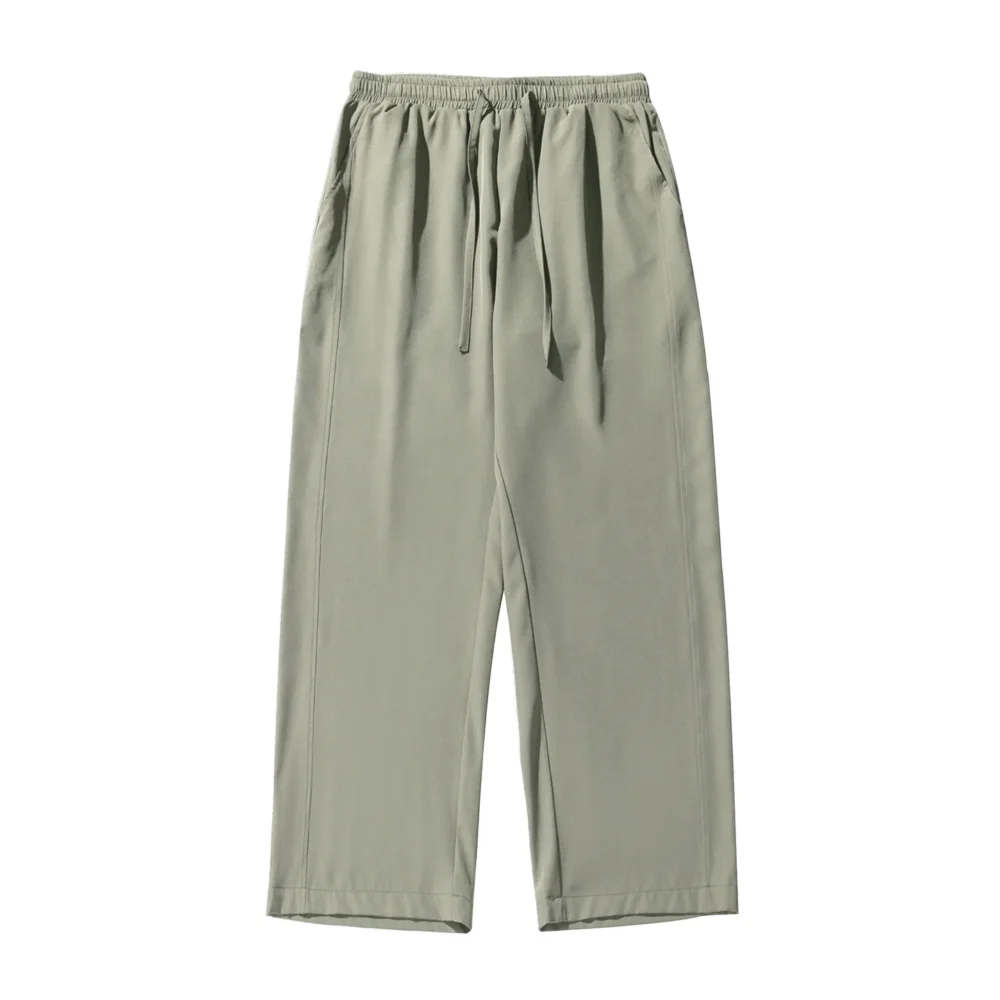 S4ca0ca1bb5824b1d95fb9a9e78f4a4c0n.webp 2026 Men's Ice Silk Wide Leg Pants Thin Man Black Comfortable Quick Drying Pants Summer Loose Casual Streetwear Loose Trouser