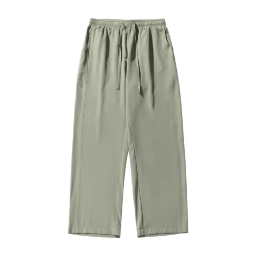 S4ca0ca1bb5824b1d95fb9a9e78f4a4c0n.webp 2026 Men's Ice Silk Wide Leg Pants Thin Man Black Comfortable Quick Drying Pants Summer Loose Casual Streetwear Loose Trouser