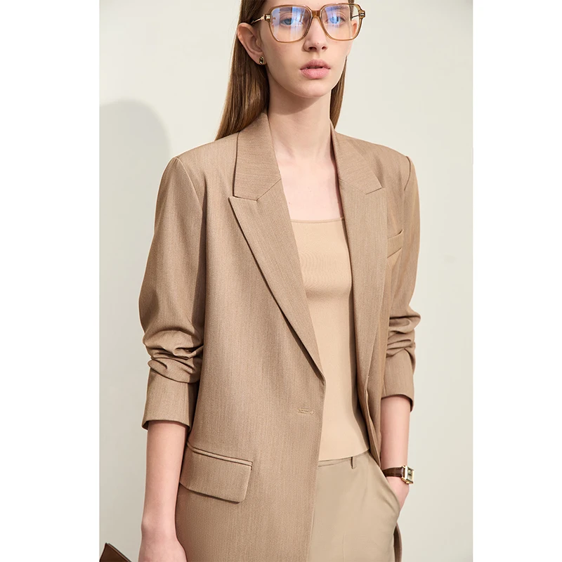 S4e40c1798be248cdb53e046d93167bfey.webp AMII Minimalism Blazer for Women Korean 2023 Sping New Loose Office Lady Women's Jacket Fashion Black Solid Female Coat