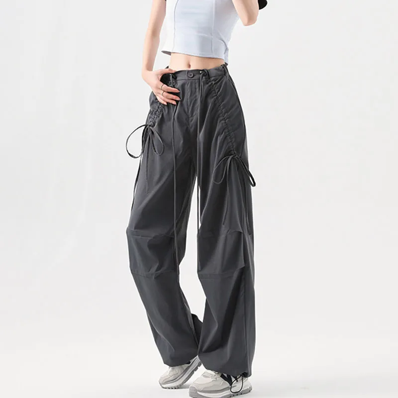 S672ad04a498541f598dc80b6b10614b3S.webp Y2K Harajuku Retro Parachute Pants Women Streetwear Personality Drawstring Cargo Pants Oversize Baggy Wide Leg Joggers Trousers