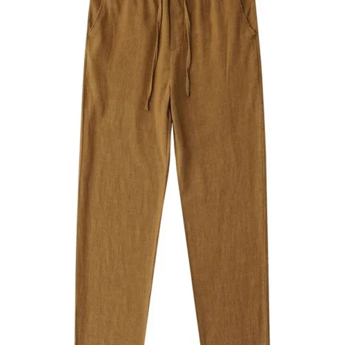 S6e891e27c65e4a02a0dec758f5fbbdd9Z.webp Straight Casual Cotton Linen Pants Men Wide Leg Lightweight Baggy Cotton Sweatpants Male Sport Jogger Straight Work Trousers