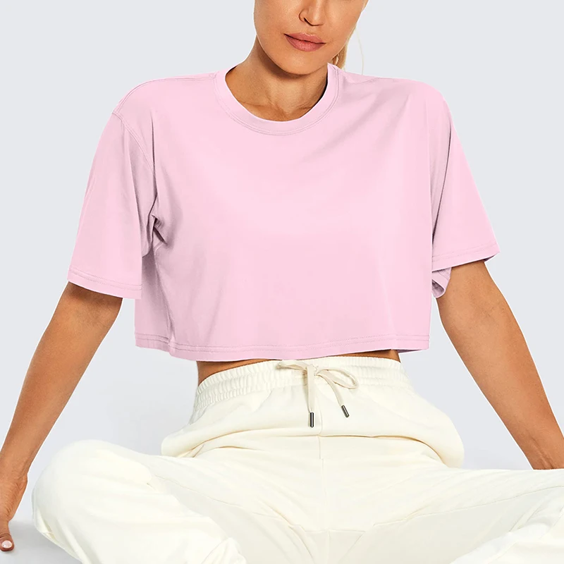 S9c79c85a06e347e79ac29783d719ee79y.webp Harajuku Shirt Funny Y2K Women's Crop Tops Casual Female White Crop Tops T-shirt Round Neck Short Loose Tees Summer Streetwear