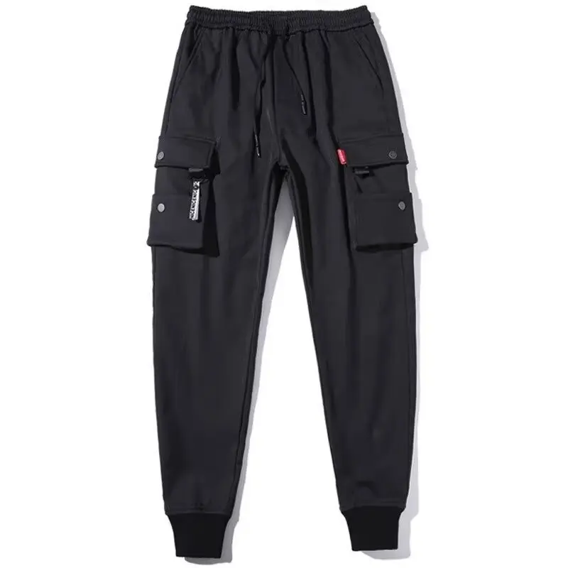 2025 New Trendy Solid Color Pants, Multi Flap Pocket Men's Cargo Pants, Loose Casual Outdoor Pants, Men's Work Pants oversized